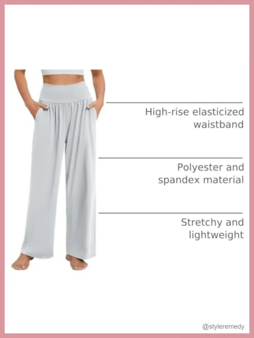 Wide Leg Yoga Pants High Waisted Flow Lounge Pajama Pants with Pockets
